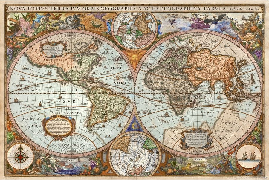 Ancient World Map Diamond Painting