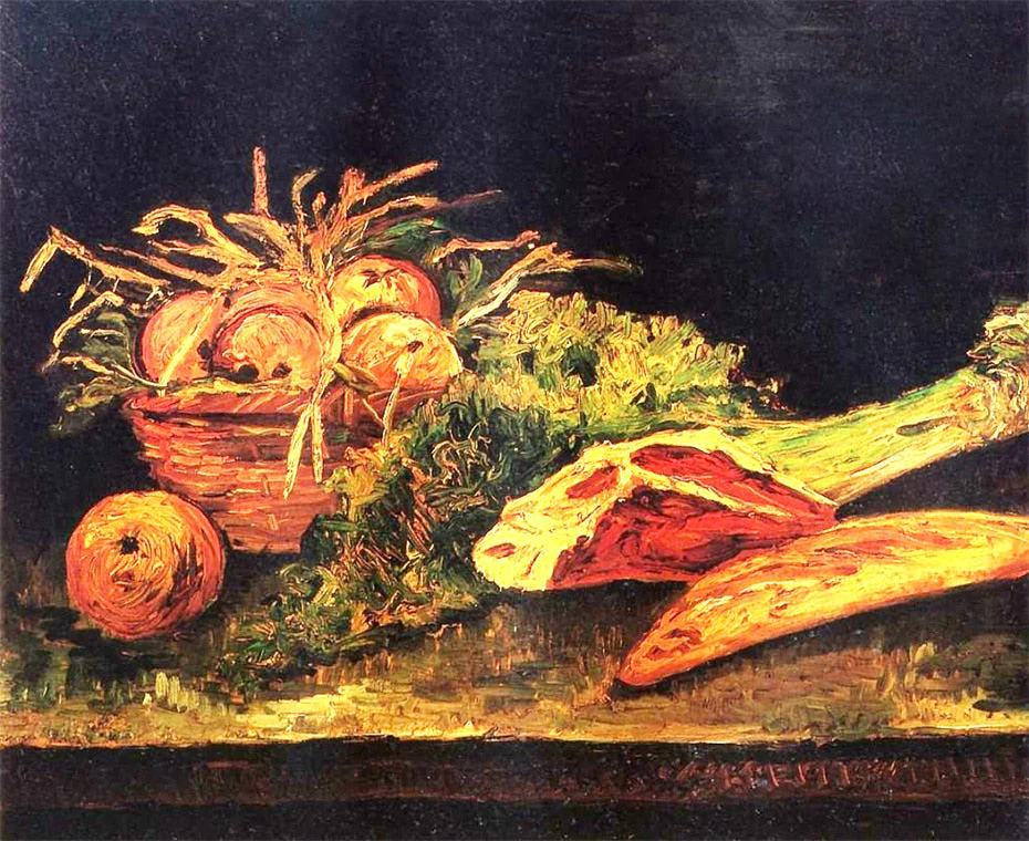 Apples Meat & Rolls - Vincent Van Gogh