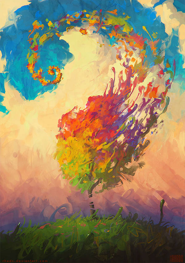 Artem Rhads Art - Colorful Hurricane Diamond Painting
