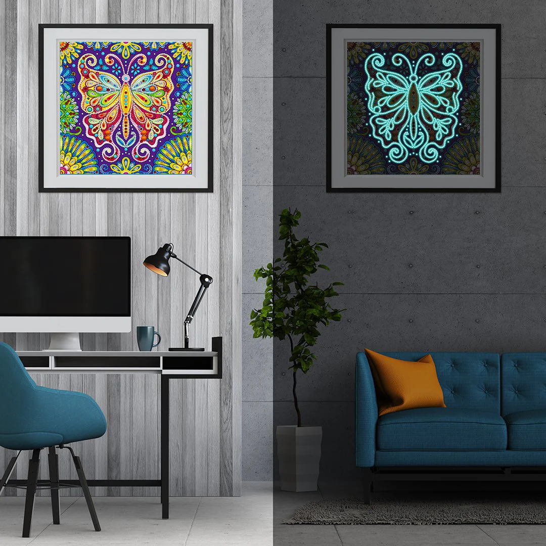 Artistic butterfly Luminous Night Glow Painting