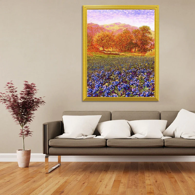 Autumn Trees Landscape DIY Diamond Painting - Image 2