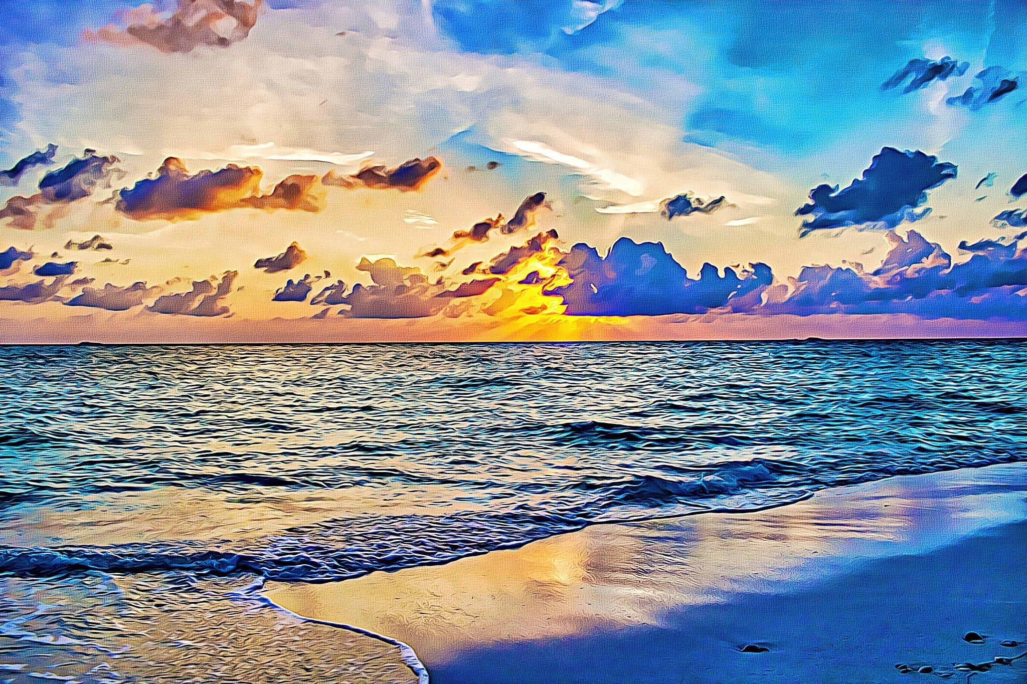 Azure Sunset - Art by Denise Dundon