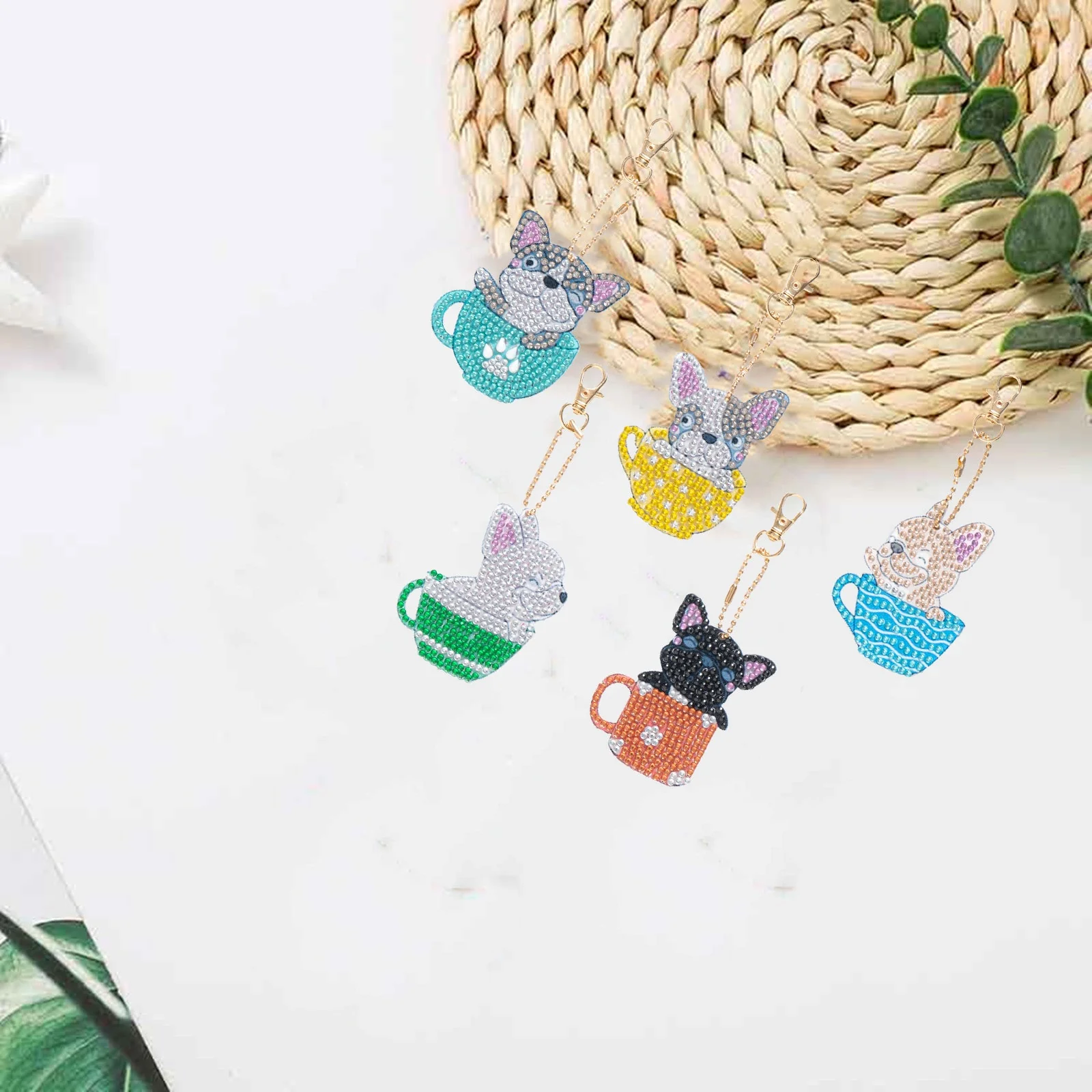 Baby Dogs - Diamond Painting Keychains