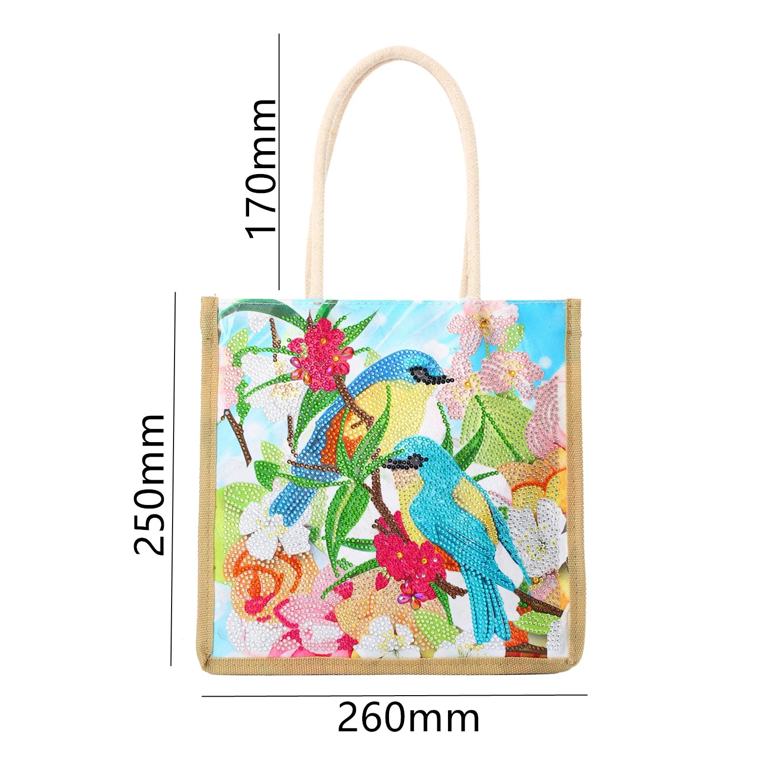 Beautiful Birds - Diamond Painting Shopping Bag - Image 2