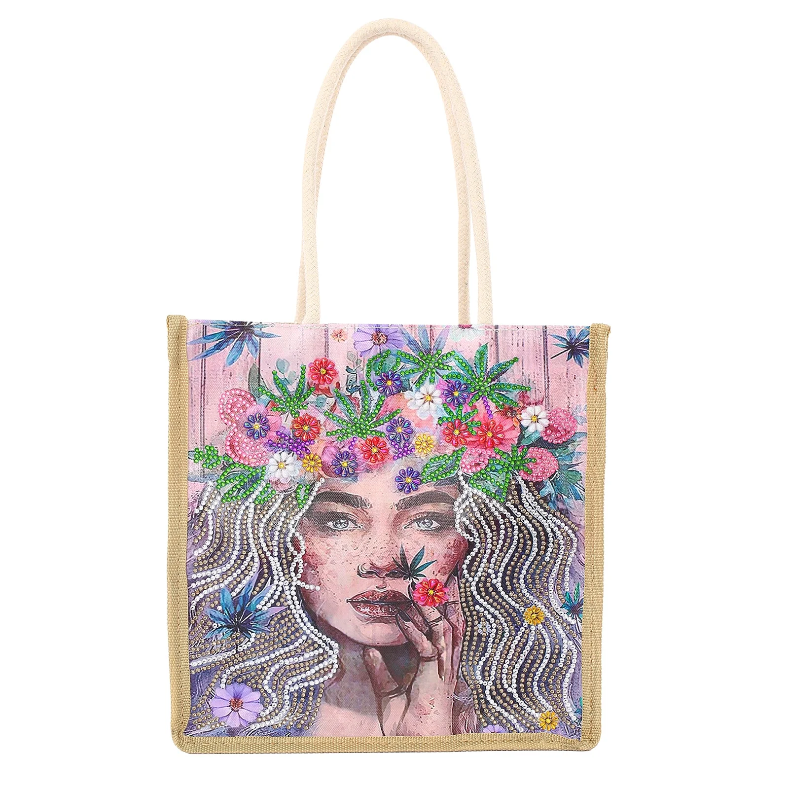 Beautiful Lady - Diamond Painting Shopping Bag