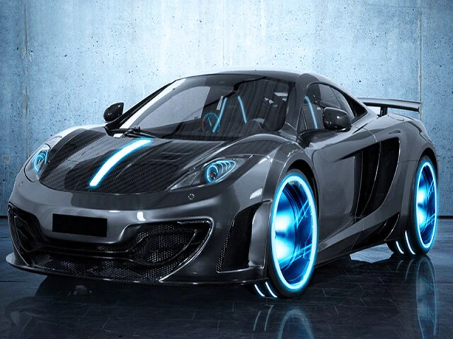 Black McLaren 12C - 5D DIY Full Diamond Painting Kits