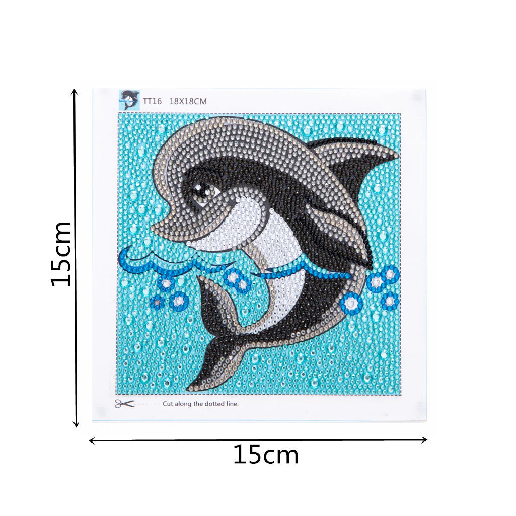 Black & White Dolphin - Special Diamond painting - Image 4