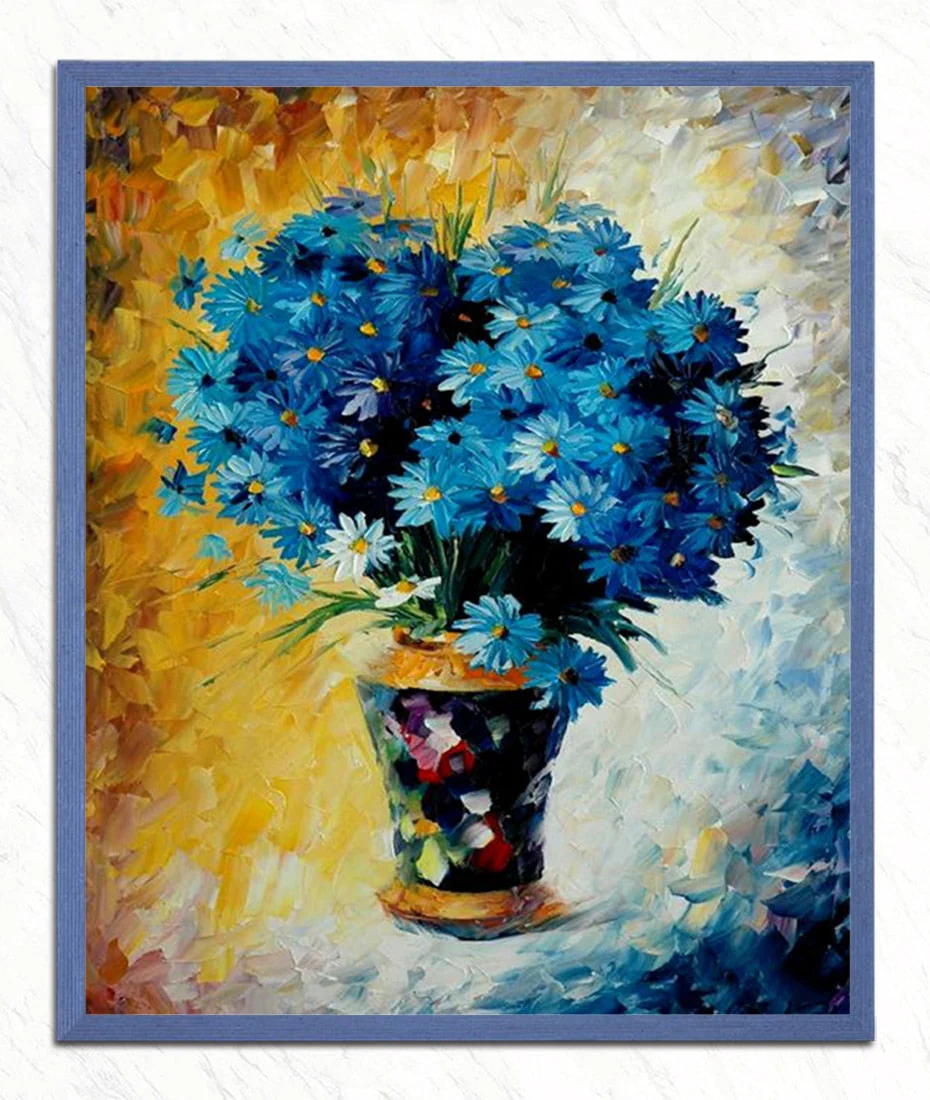Blue Flowers - DIY Diamond Painting - Image 3