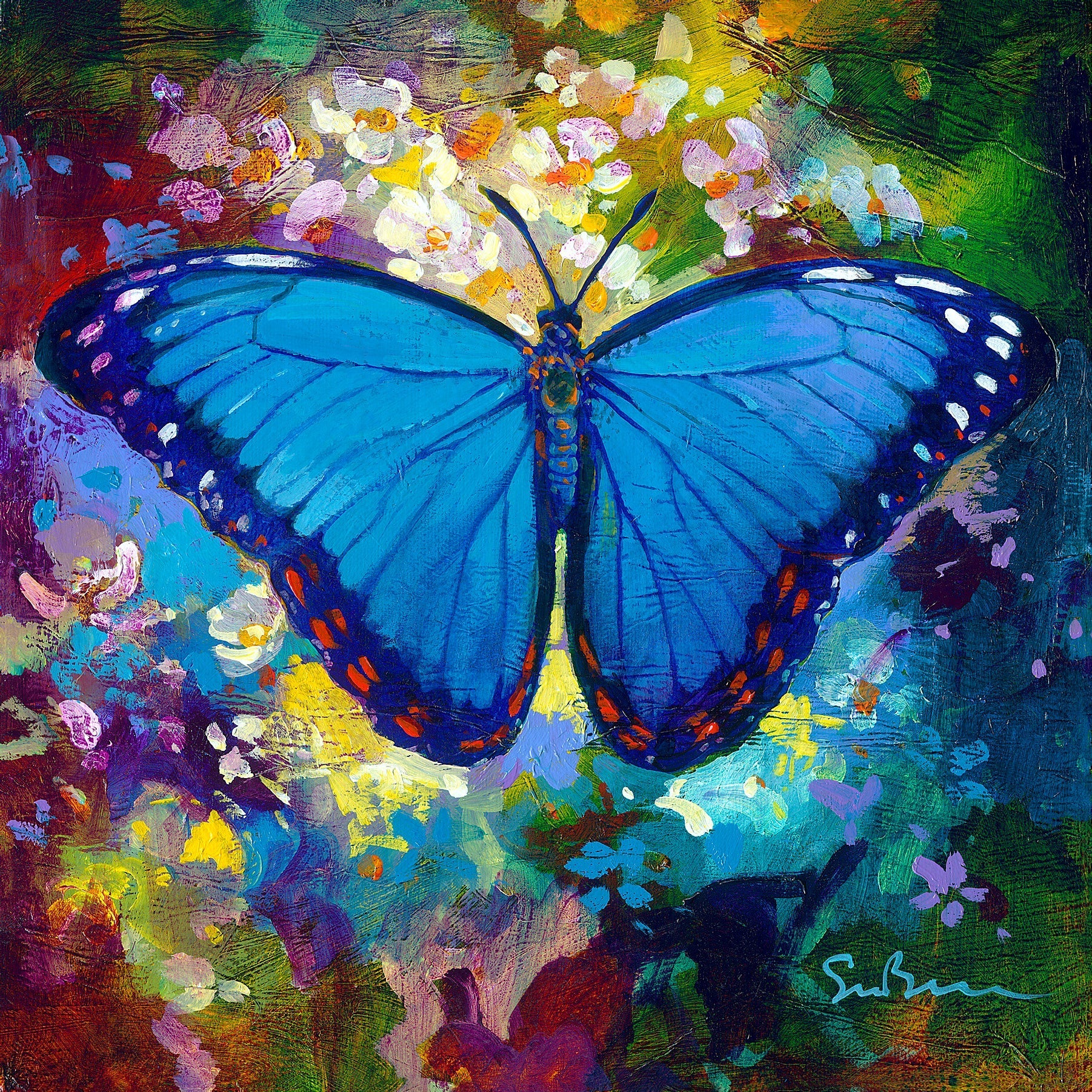 Blue Morpho - Art by Simon Bull
