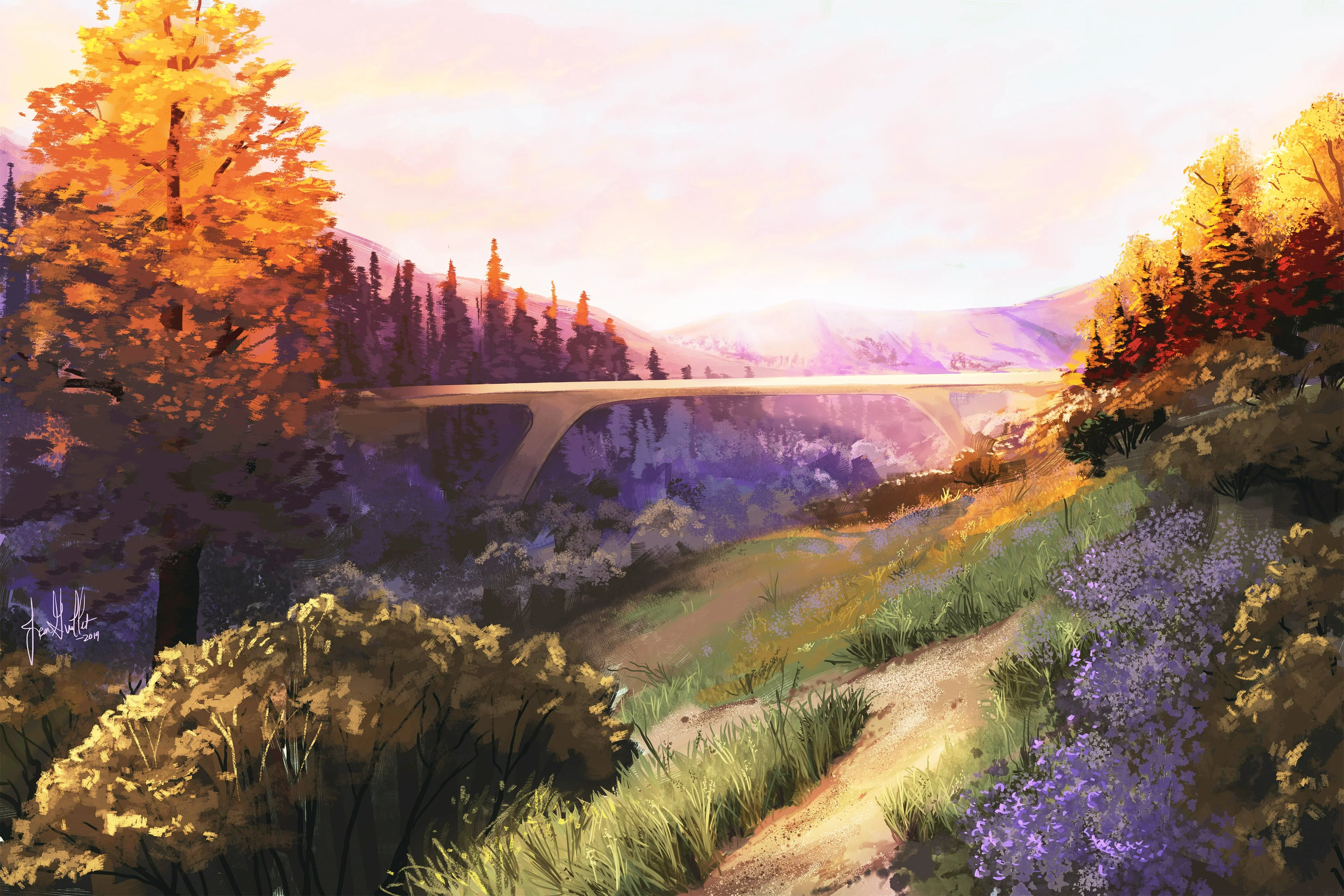 Bridgeville - Art by Jean Guillet