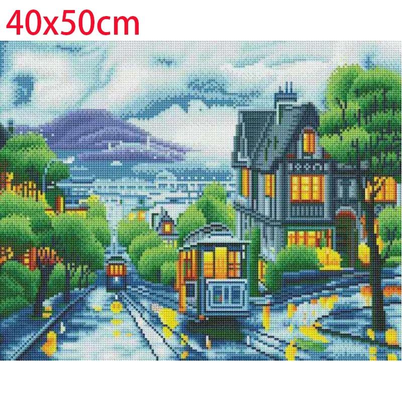 Cable Car LED Diamond Painting