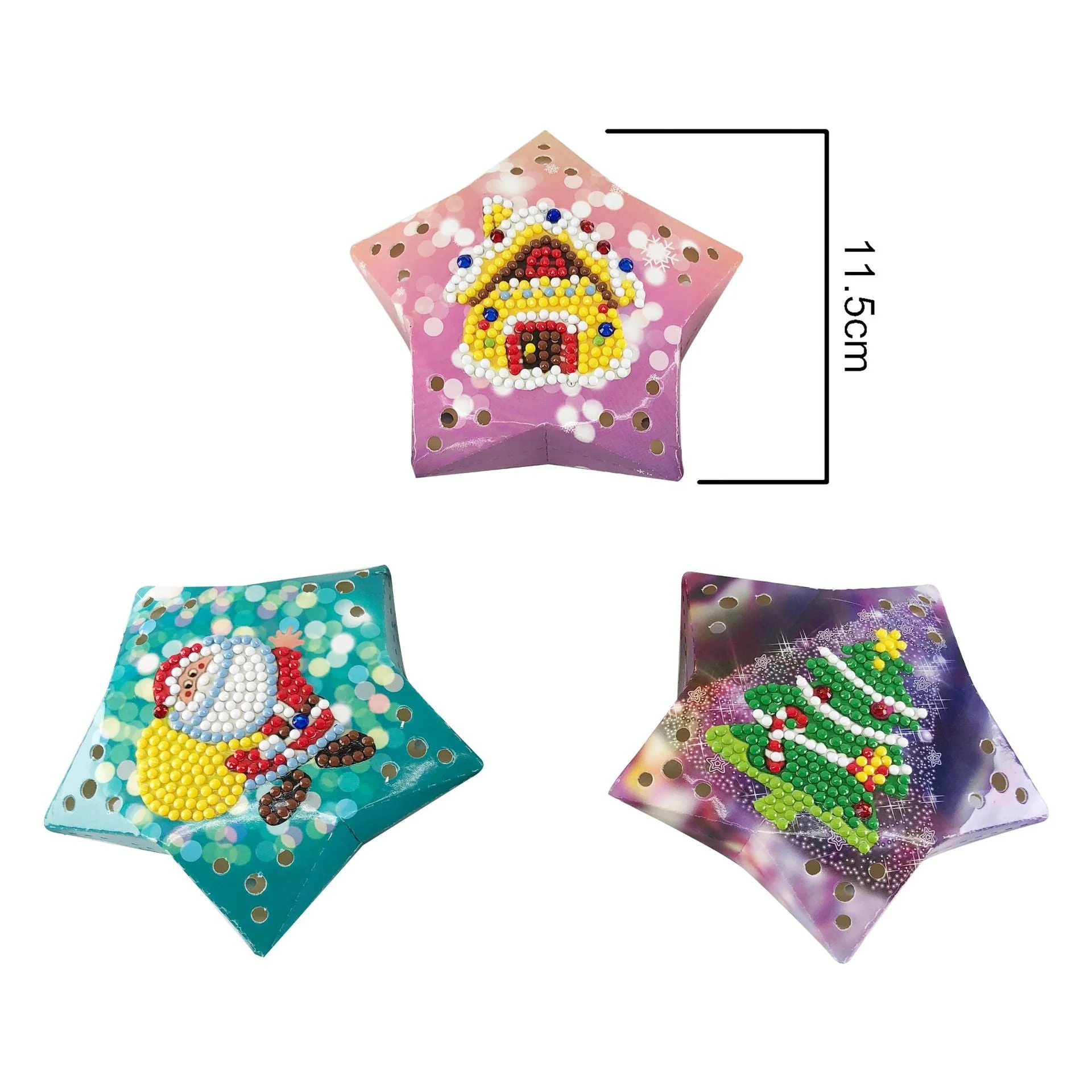 Christmas Ornaments Diamond Painting with LED Light