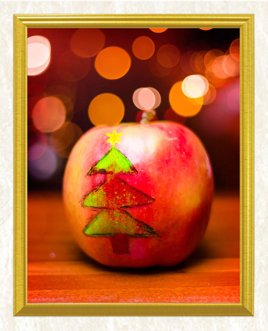 Christmas Tree on Apple DIY Diamond Painting - Image 3