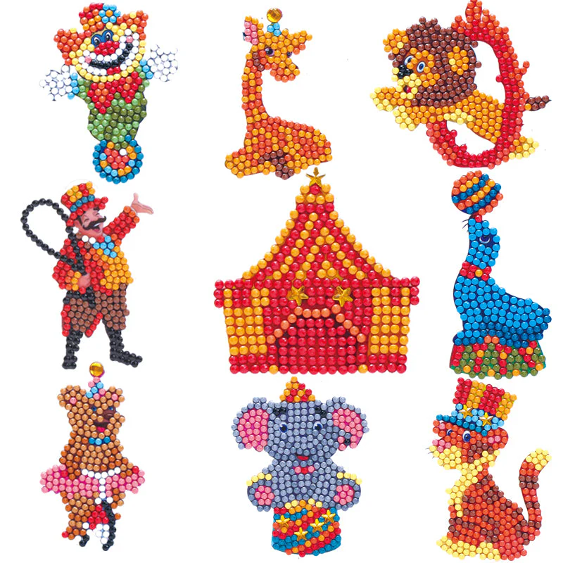 Circus Friends DIY Diamond Painting Stickers