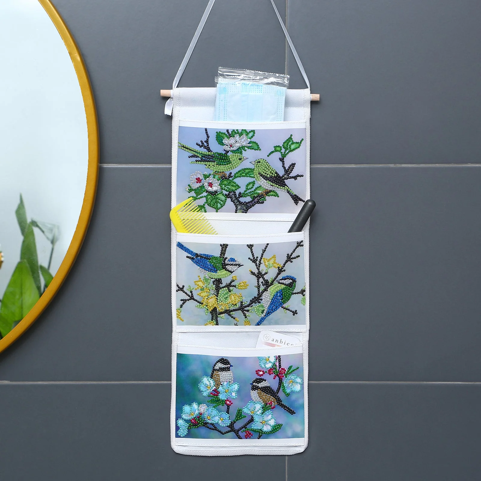 Colorful Birds Diamond Painting Storage Bag - Image 2