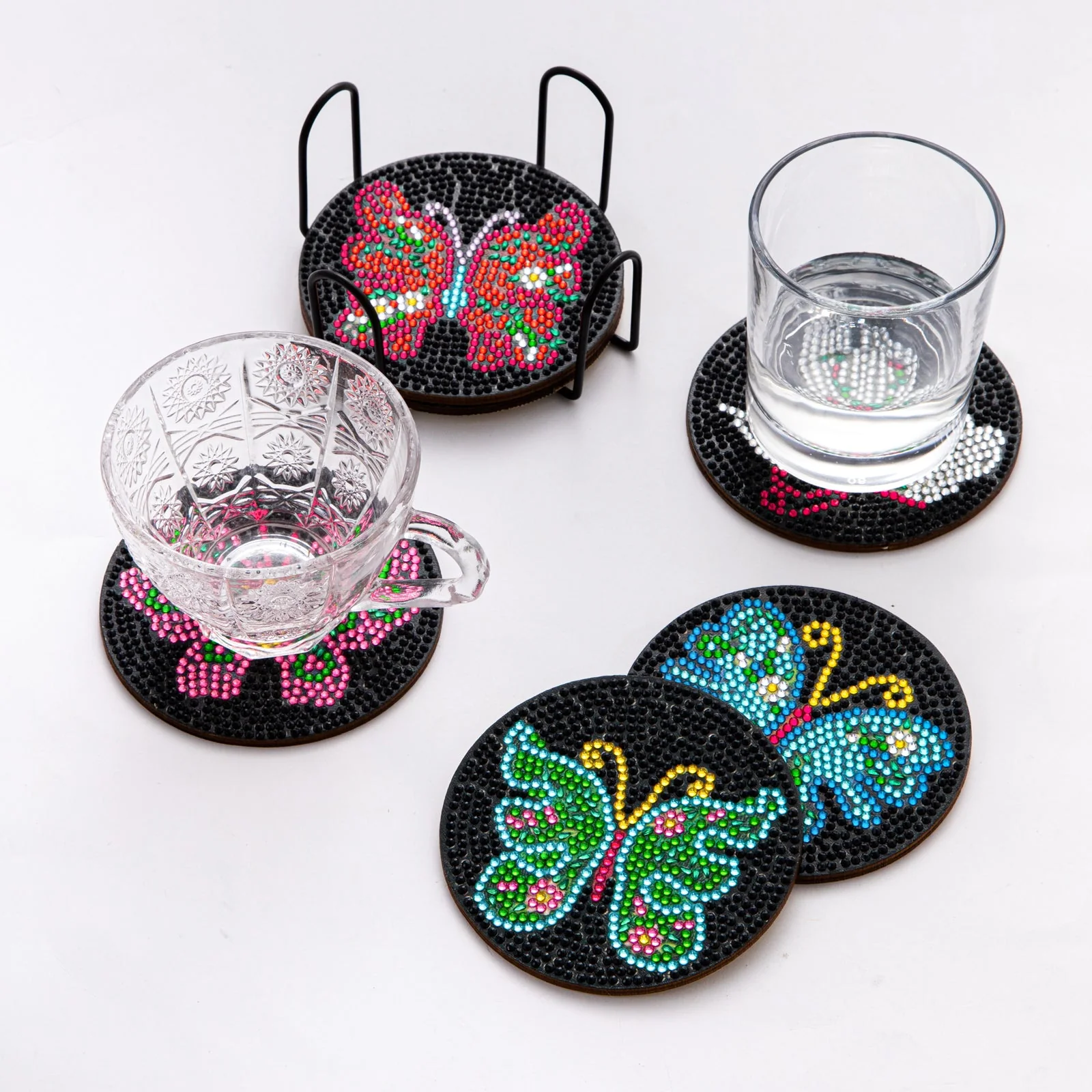 Colorful Butterflies Coasters - Painting by Diamonds - Image 2