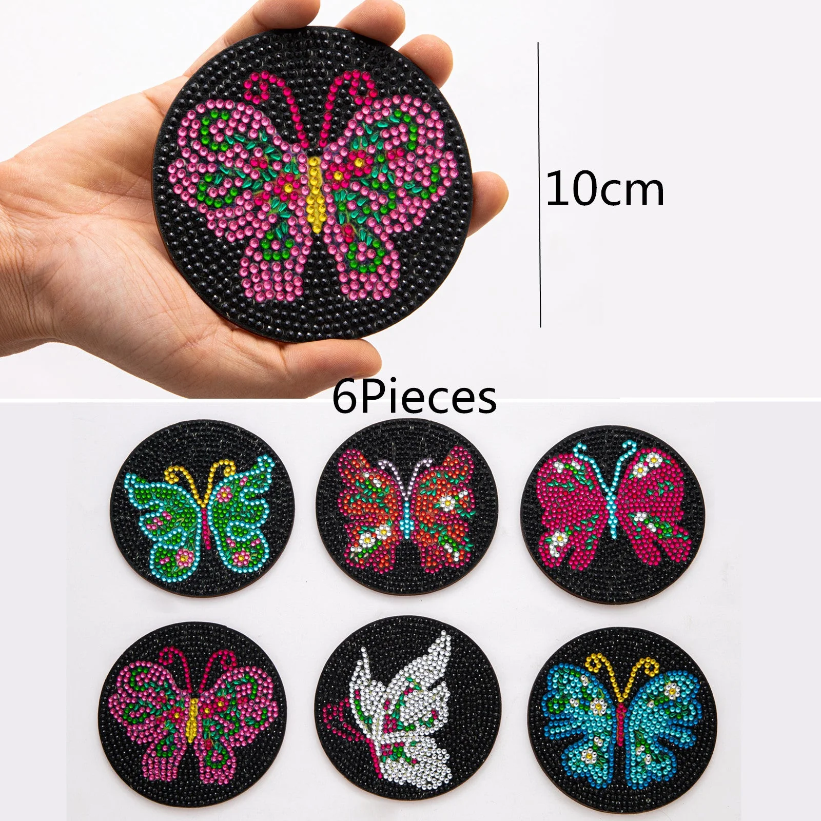 Colorful Butterflies Coasters - Painting by Diamonds - Image 3