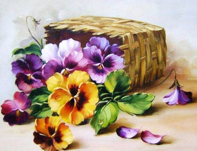 Colorful Flowers Full Drill Painting