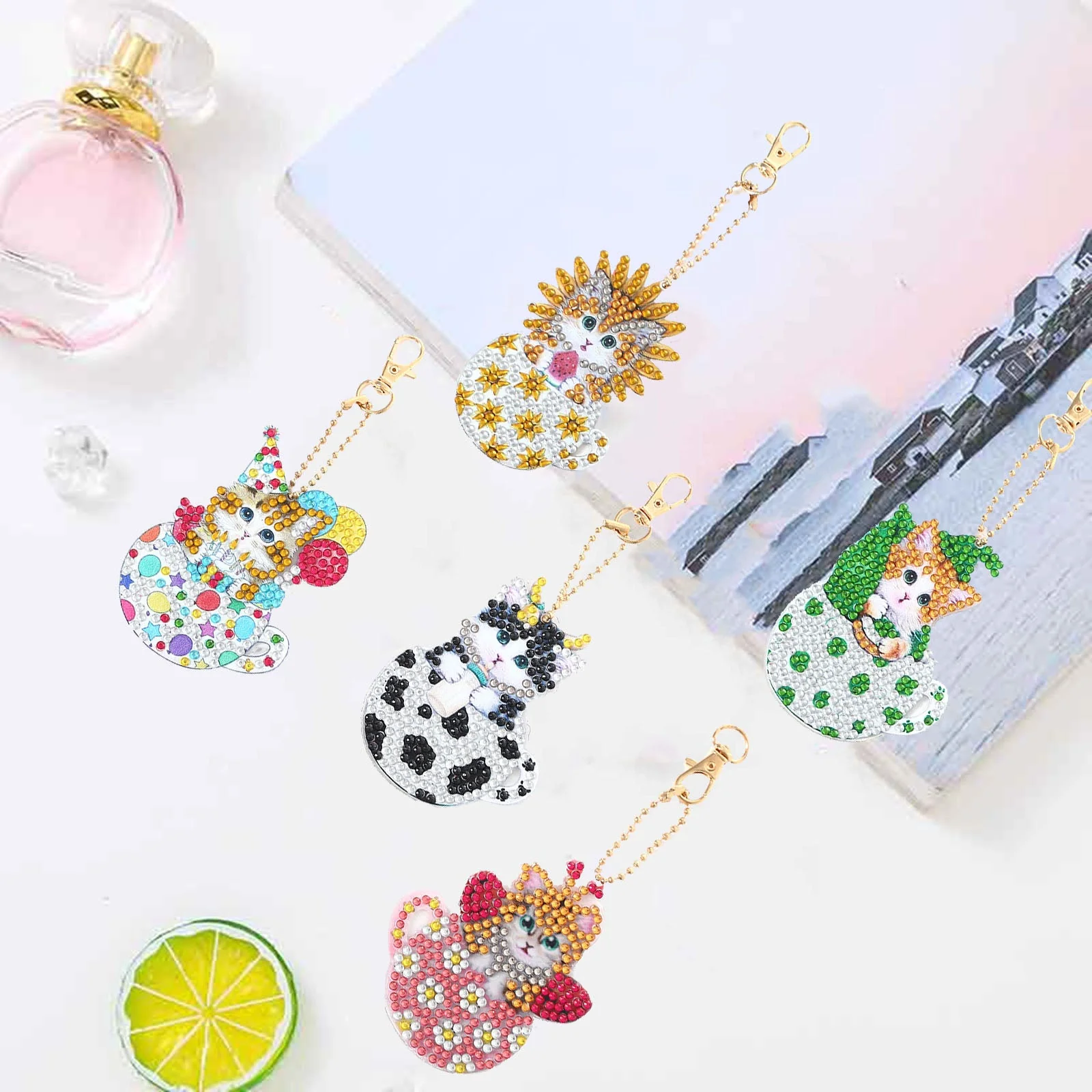 Colorful Kittens - Diamond Painting Keychains