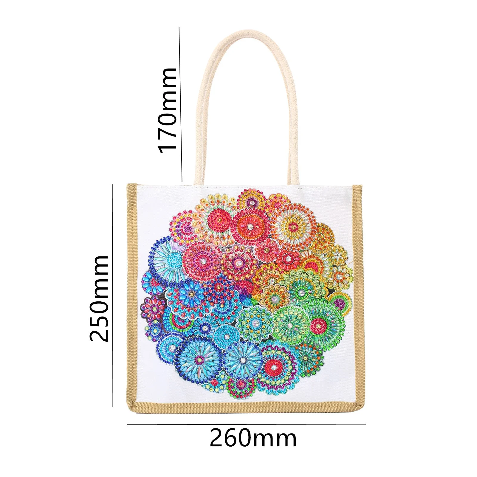 Colorful Mandala Diamond Painting Shopping Bag - Image 2