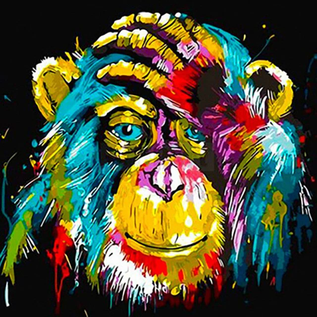 Colorful Monkey - Diamond Painting