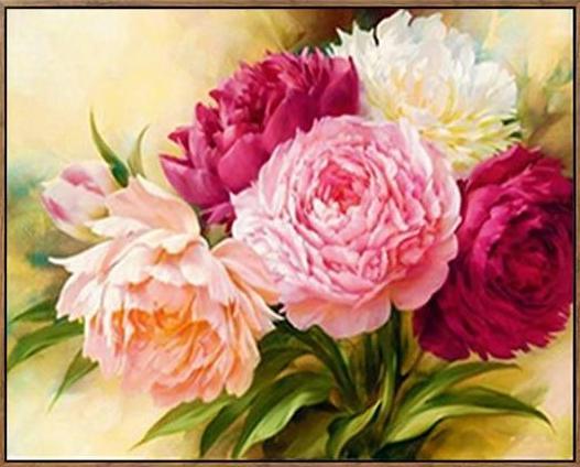 Colorful Peony Flower