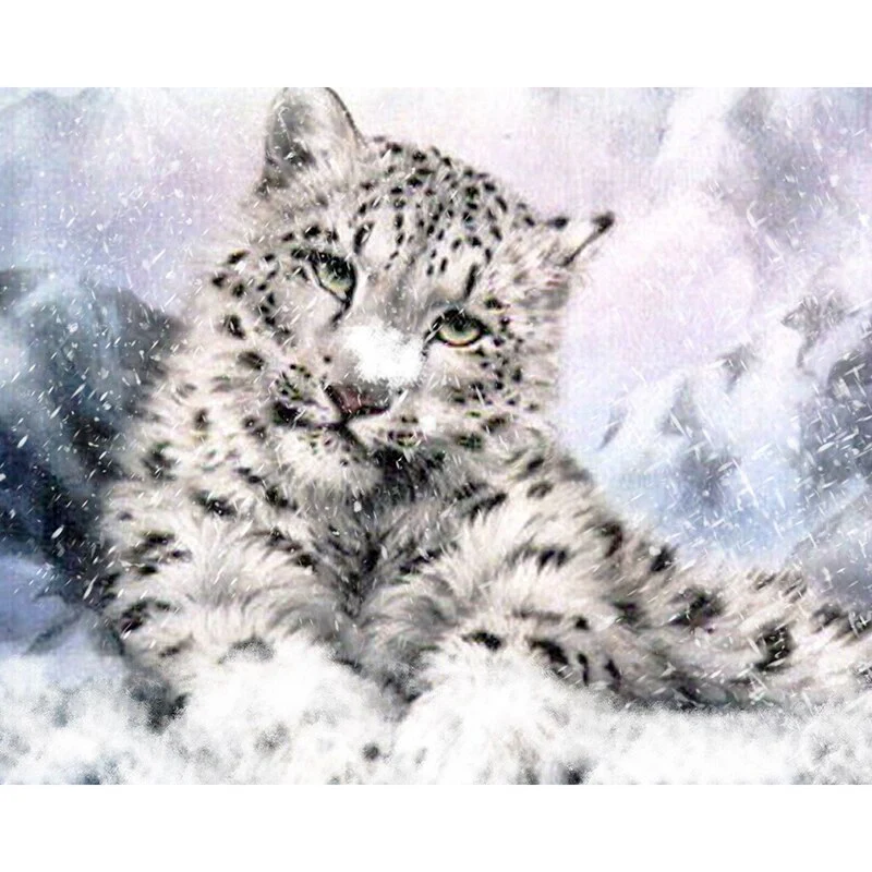 Cute Baby Leopard - Diamond Painting Art