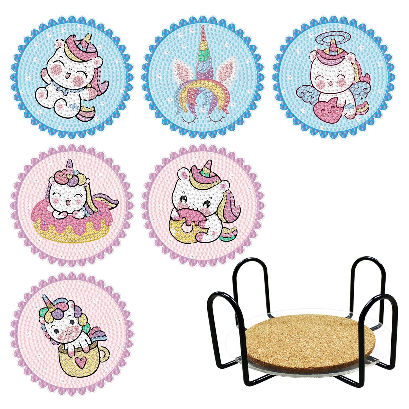 Cute Unicorn Table Coasters Diamond Painting