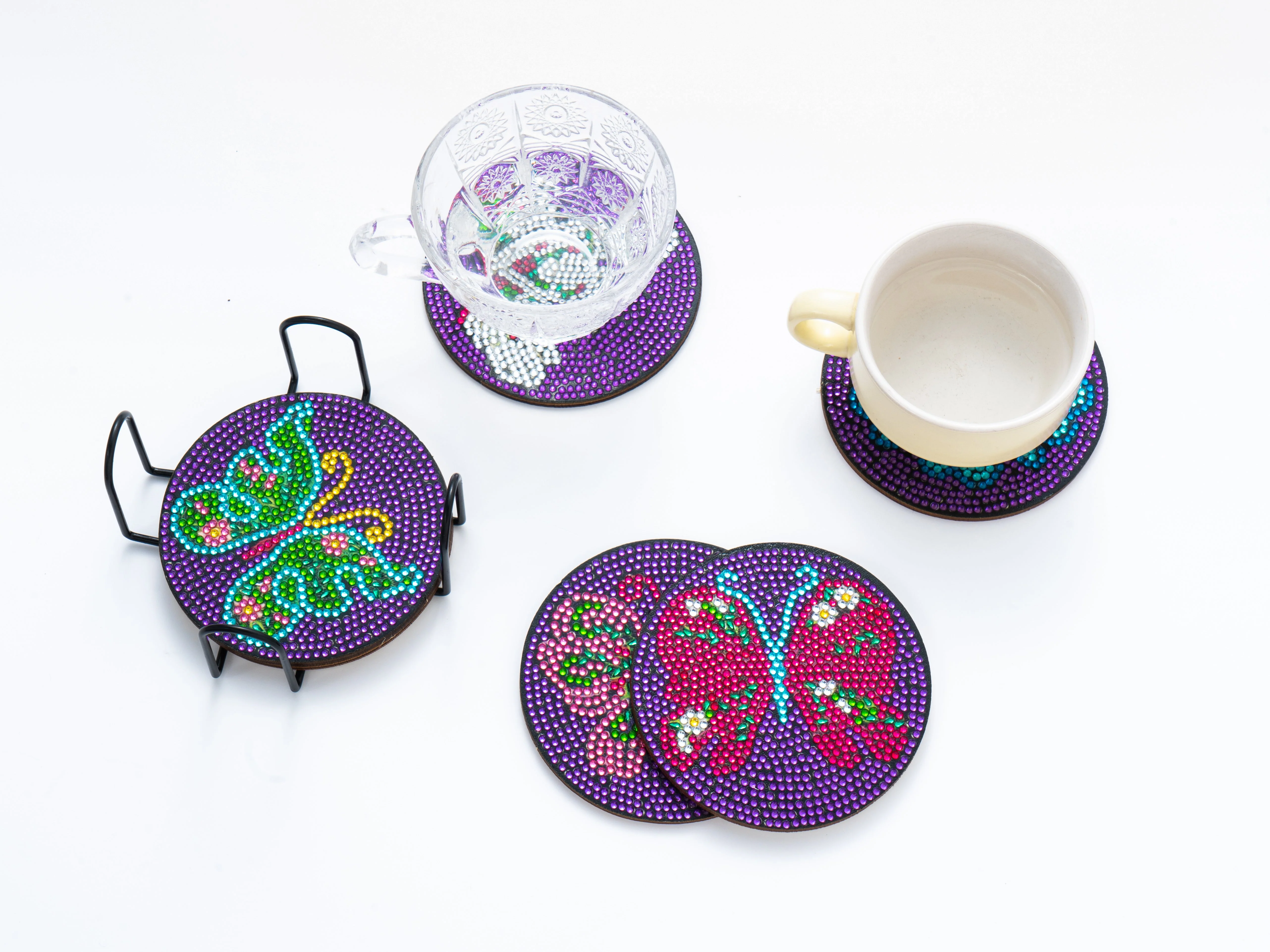 Diamond Painting Coasters Butterfly Design - Image 3