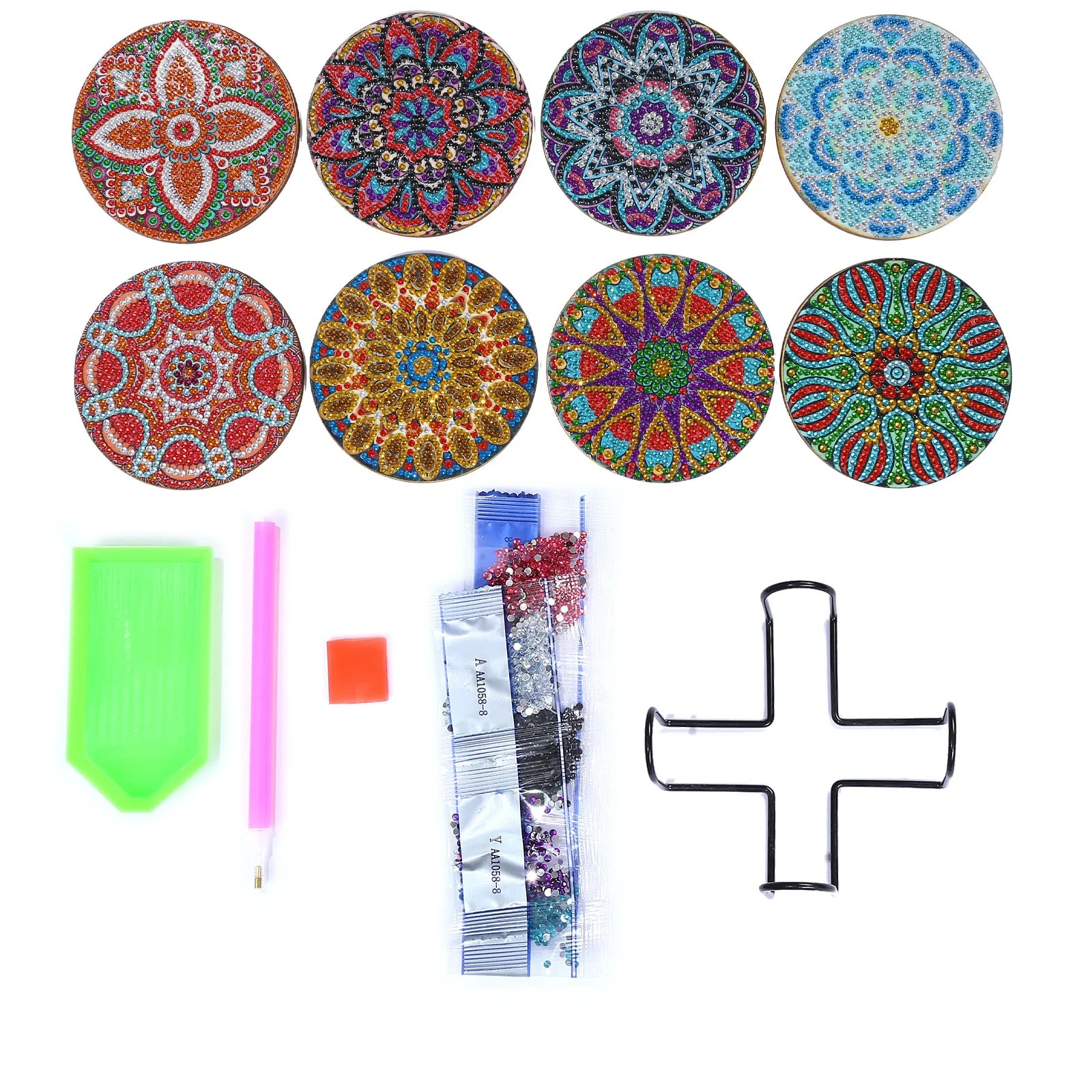 Diamond Painting Coasters Set in Mandala Style - Image 10