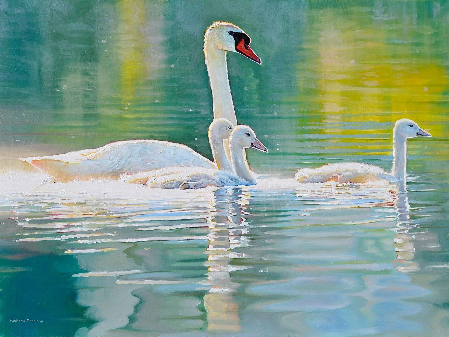 Family Swim - Art by Richard Mravik
