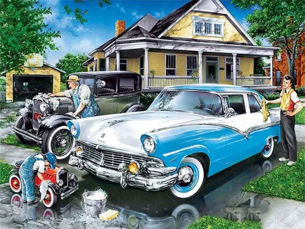 Famous vintage Ford Fairlane - Diamond painting kit