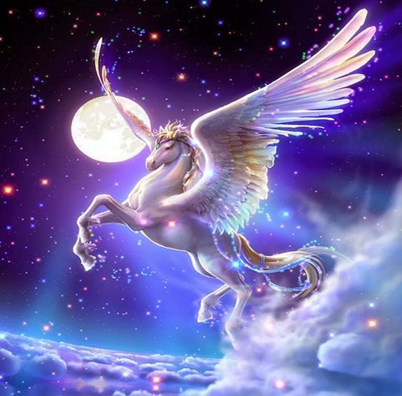 Fantasy Horse Flying Painting