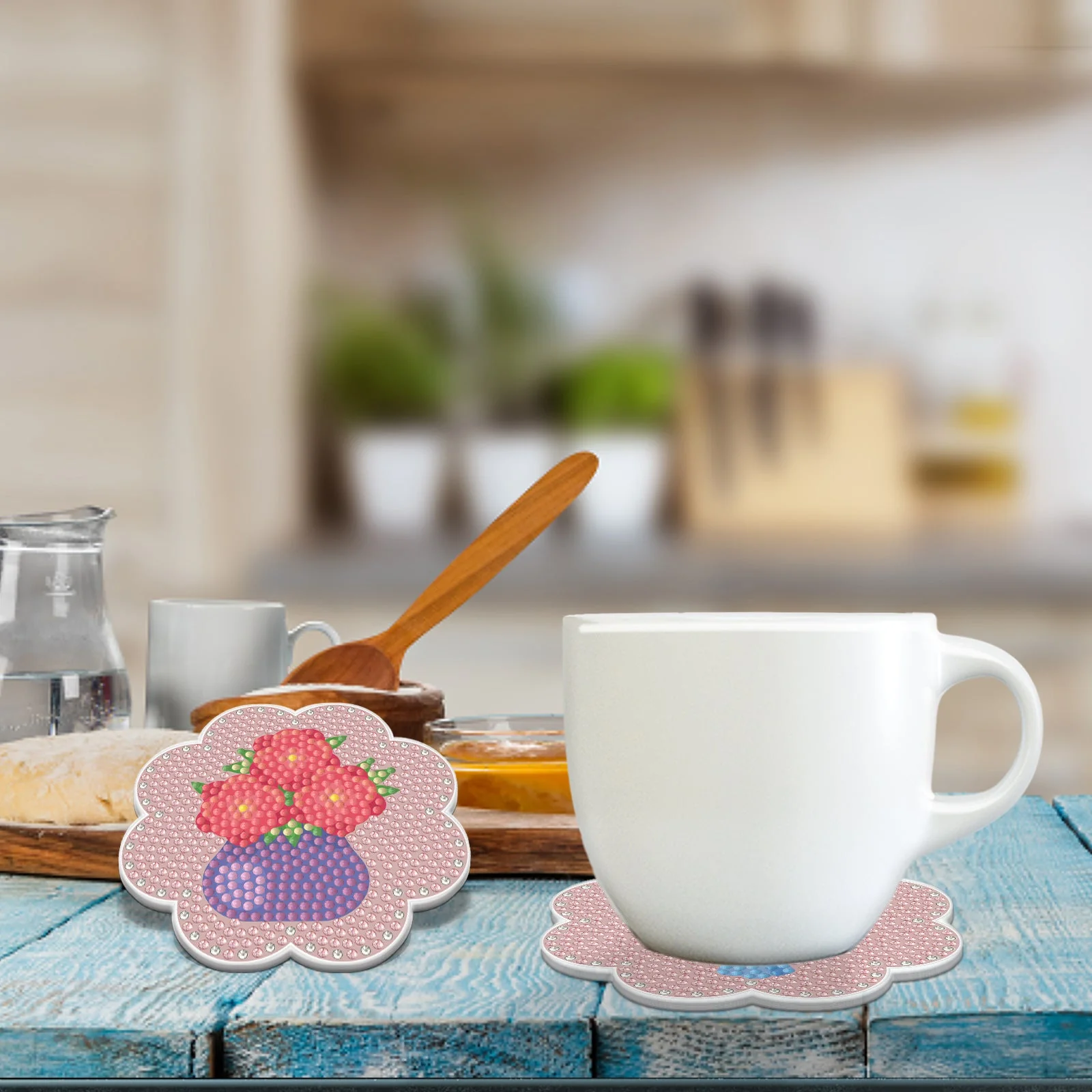 Floral Diamond Painting Table Coasters - Image 4