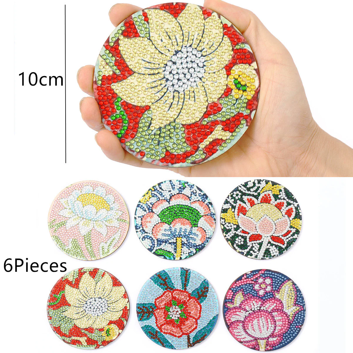 Flower Coasters - Paint with Diamonds - Image 3