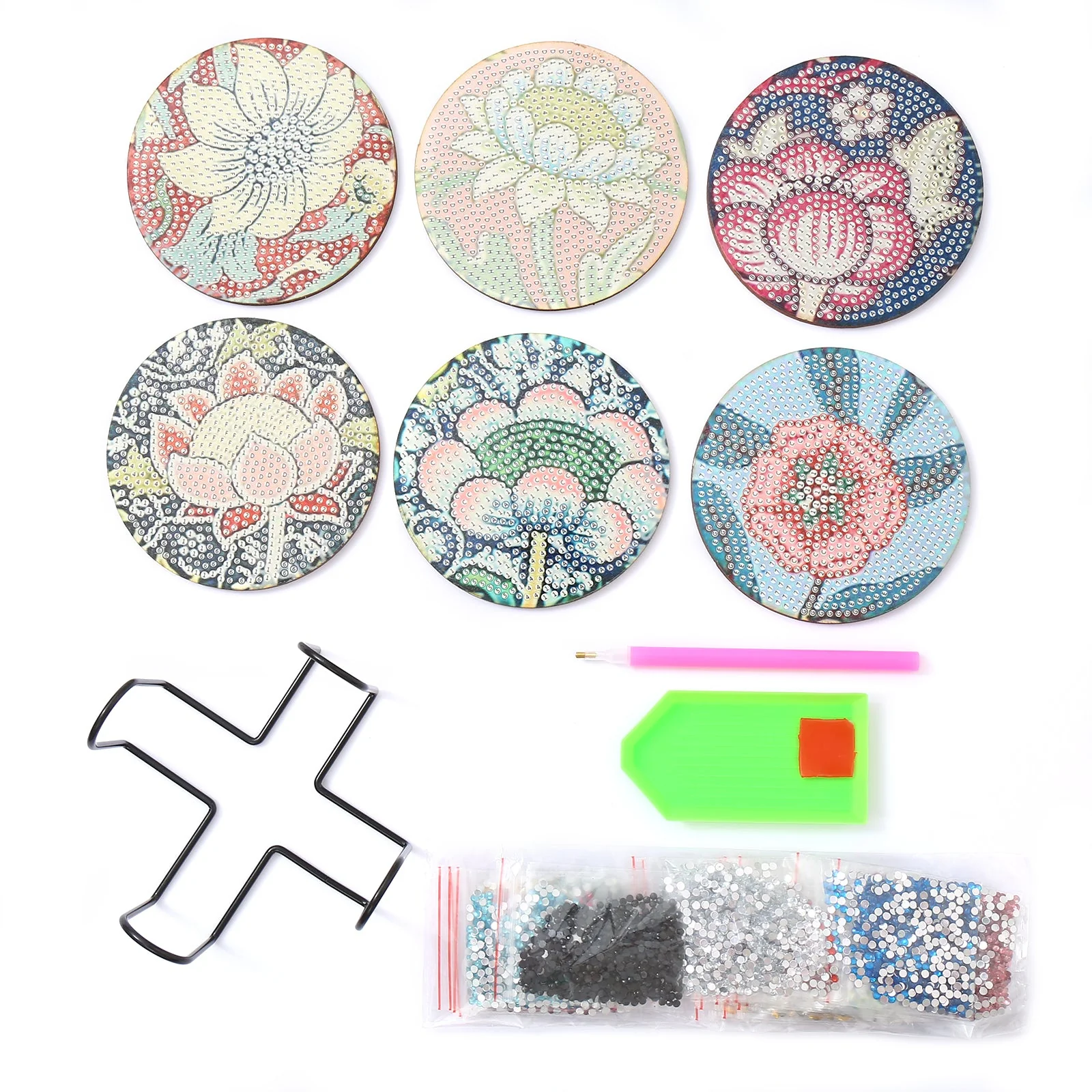 Flower Coasters - Paint with Diamonds - Image 4