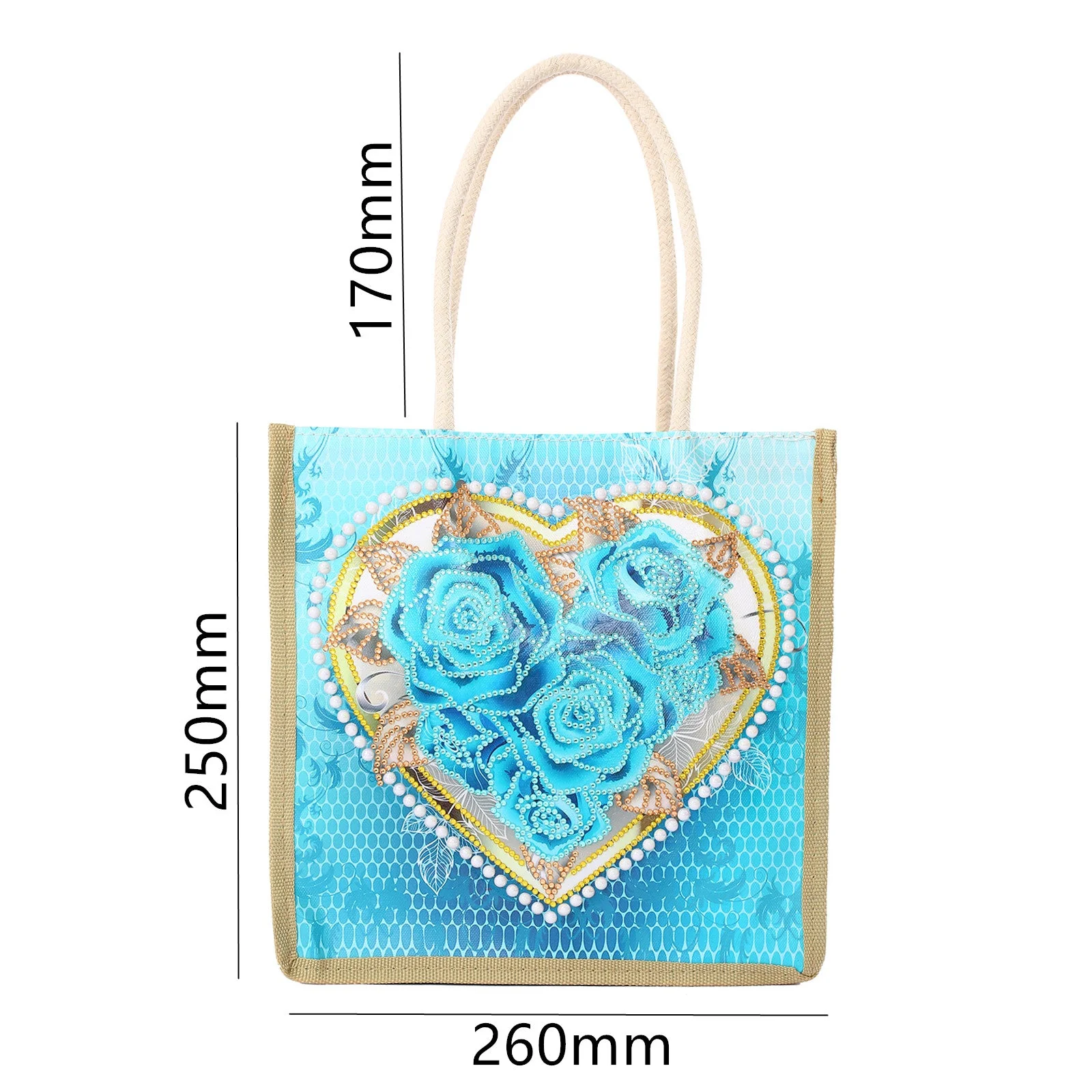 Flower Heart - Diamond Painting Shopping Bag - Image 2