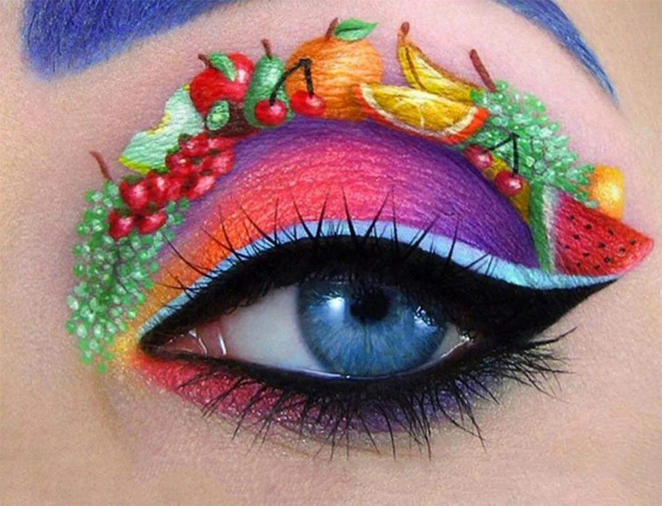Fruit Art on Colorful Eye DIY Painting
