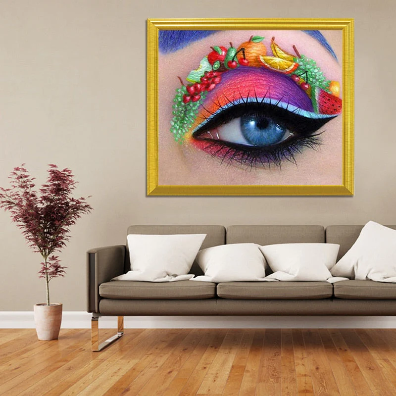 Fruit Art on Colorful Eye DIY Painting - Image 2