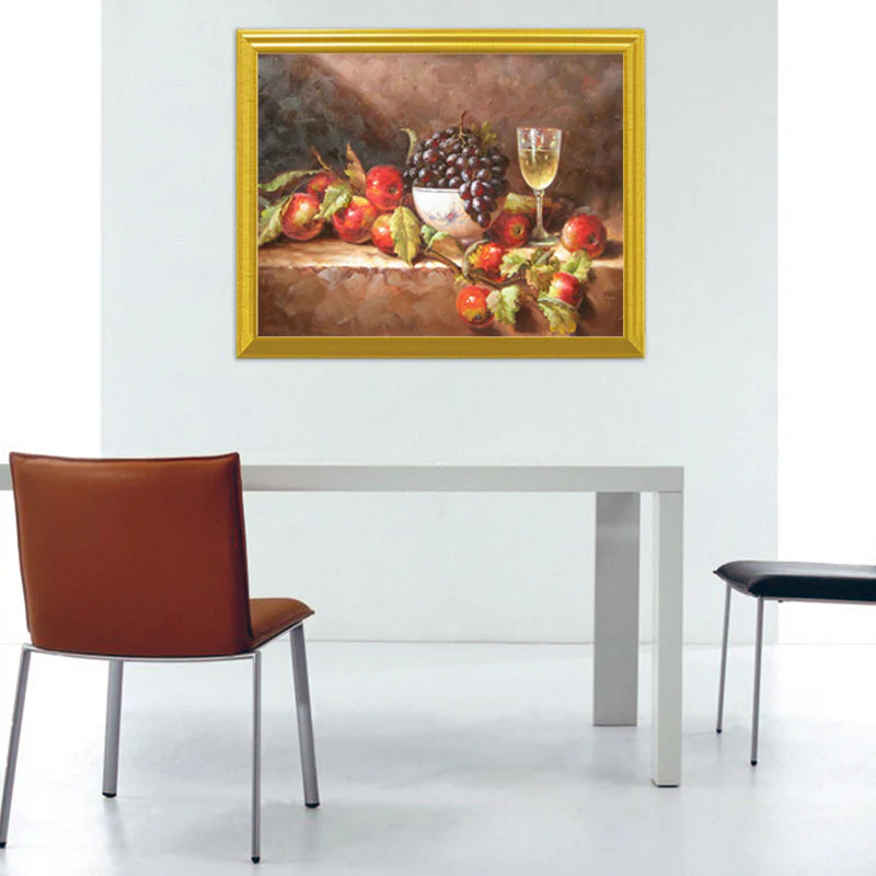 Fruits on Table with Wine Glass DIY Diamond Painting - Image 2