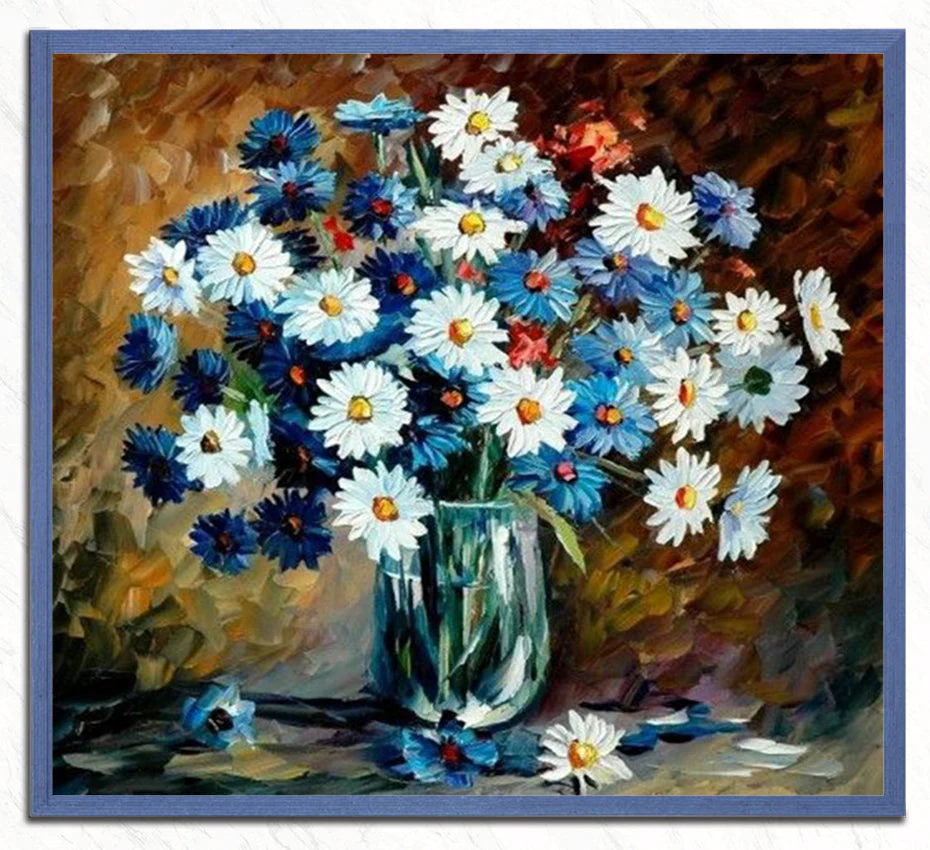 Glass Vase & Colorful Flowers - Image 3