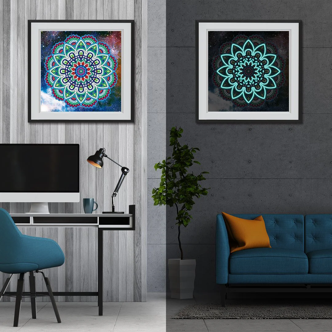 Glow In The Dark 5D Painting Mandala Style