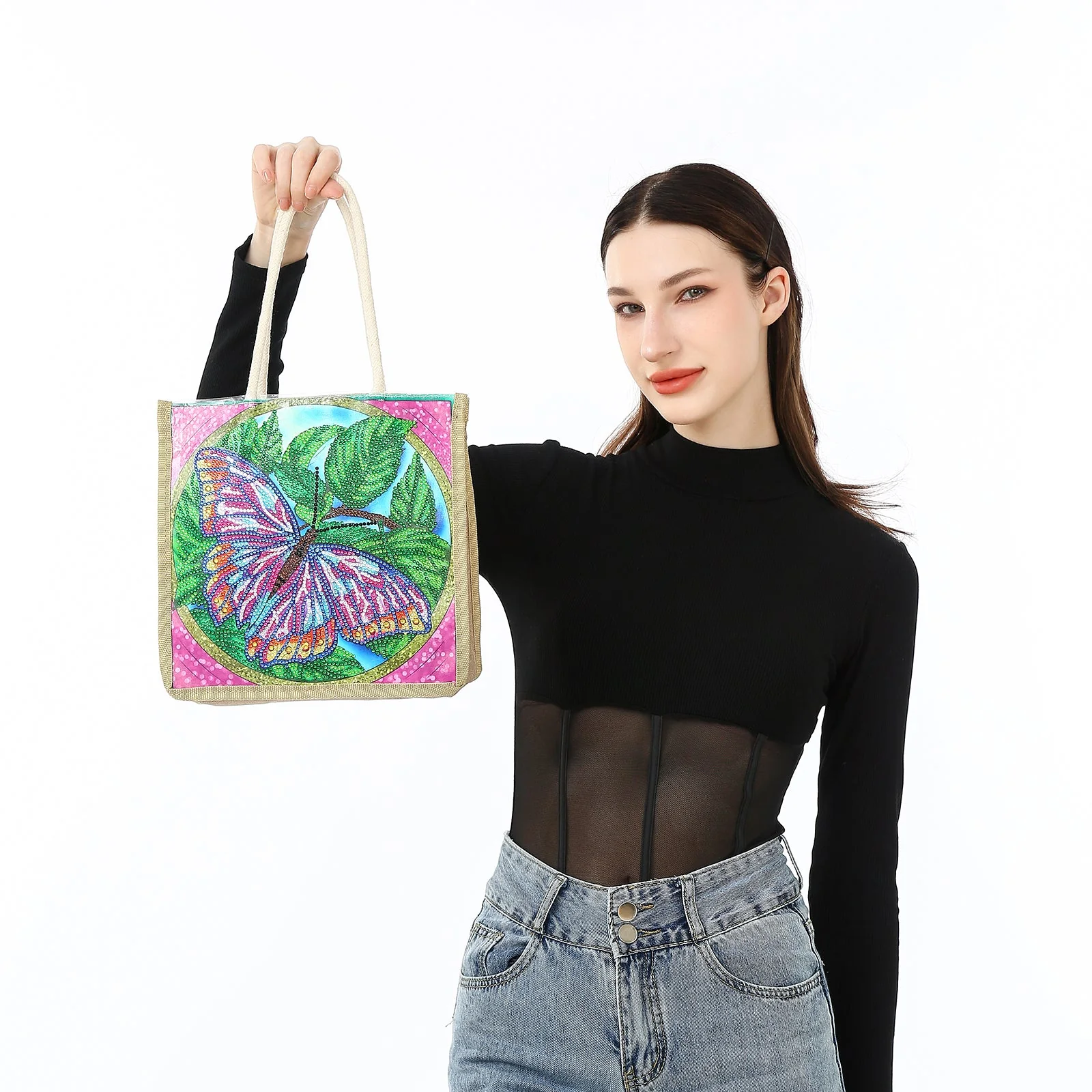 Gorgeous Butterfly - Diamond Painting Shopping Bag - Image 3