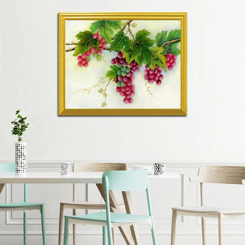 Grapes on Branches DIY Painting - Image 2
