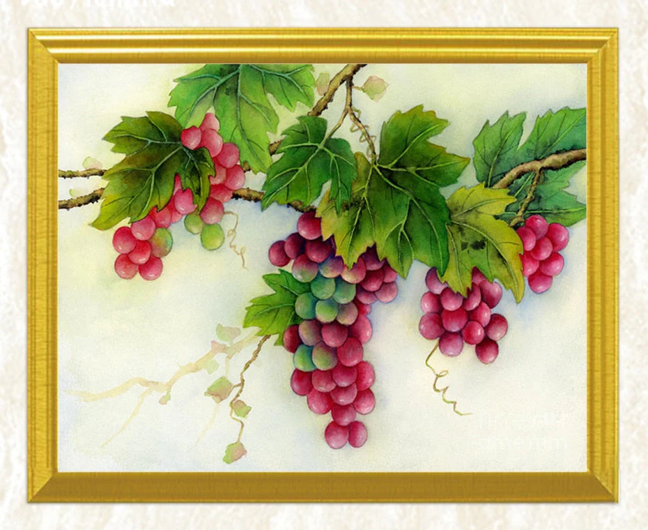 Grapes on Branches DIY Painting - Image 3