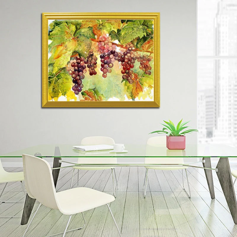 Hanging Grapes DIY Painting - Image 2