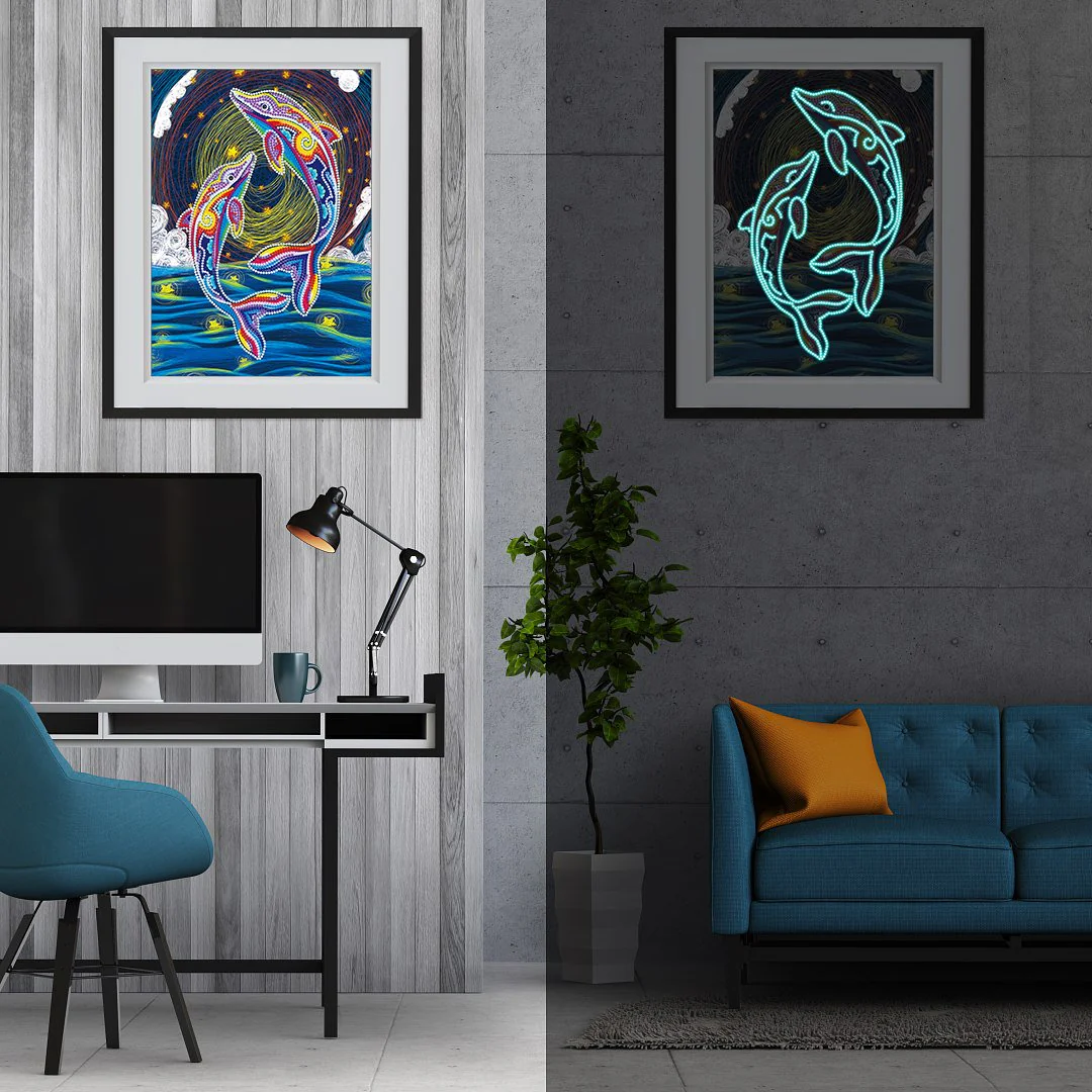 Happy Dolphins Glow In The Dark