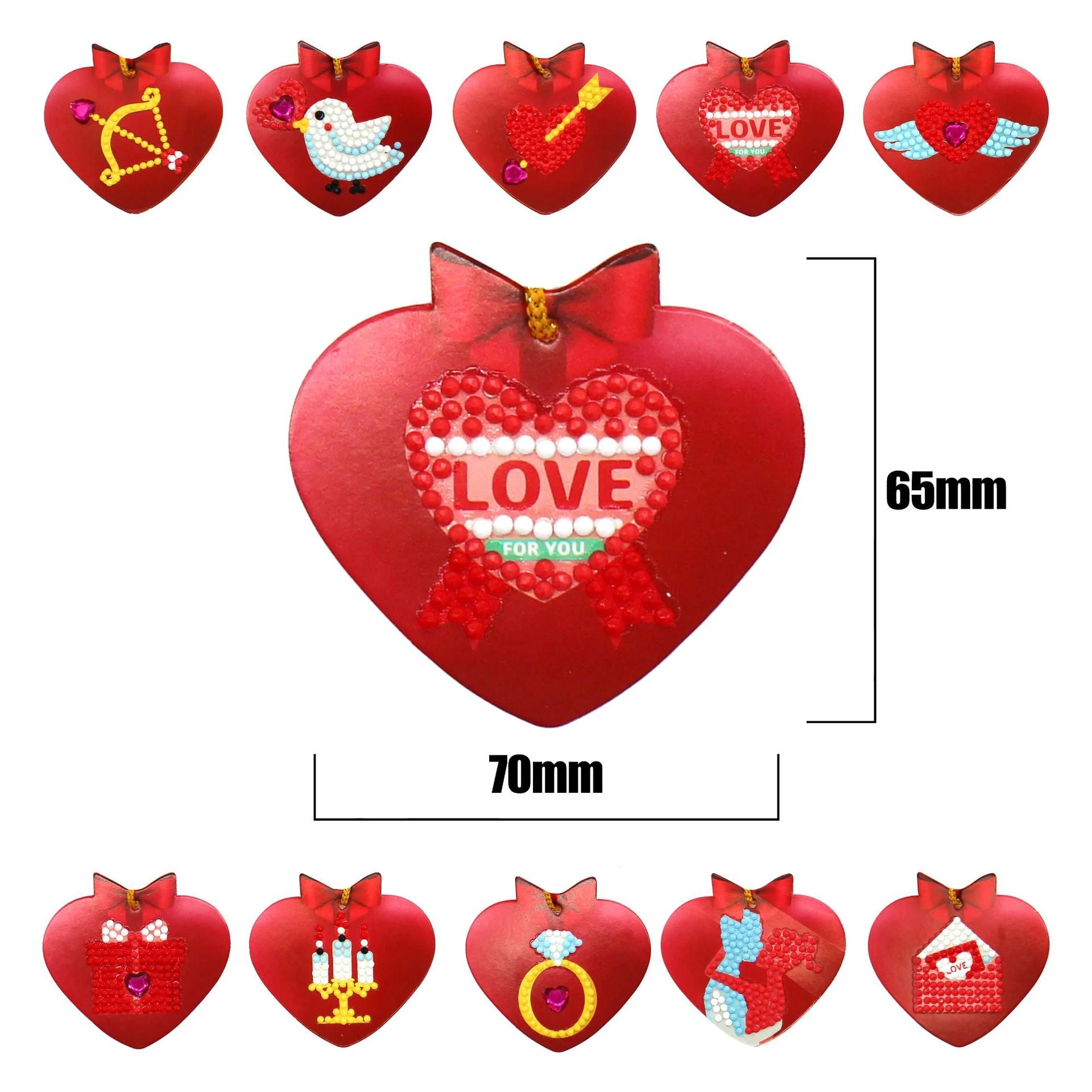 Heart Shaped Charms for Christmas Gifts - Image 3
