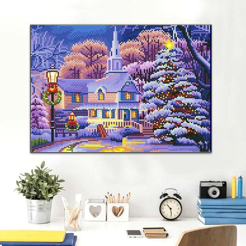 LED House Diamond Artwork