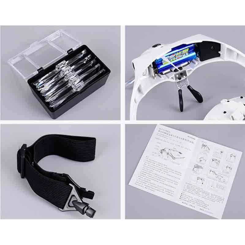 LED Light Headband Magnifier Glass for Painting with Diamonds - Image 8